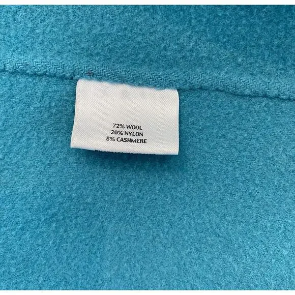 Eileen Fisher Double Breasted Wool Cashmere Blend Blazer Size M Green * Flaw* - Picture 11 of 11